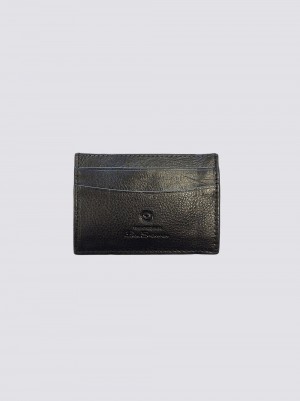 Black Ben Sherman Koki Leather Card Holder Wallets | YFODWV-418