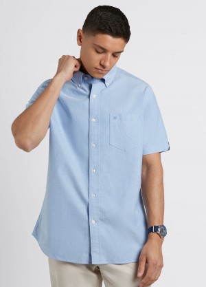 Blue Ben Sherman Brighton Oxford Organic Shirts | KQOGWP-129