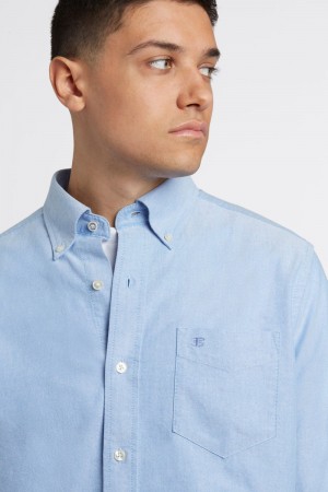 Blue Ben Sherman Brighton Oxford Organic Shirts | FIZYHB-145