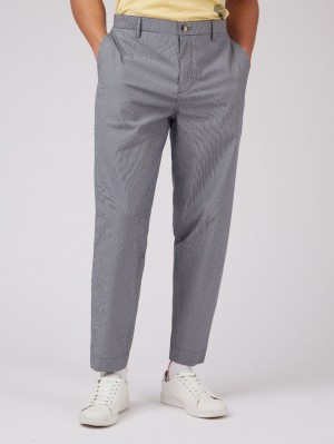 Blue Grey Ben Sherman B by Ben Sherman Cotton Taper Pants | YNWAEG-341