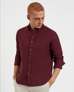 Burgundy / Navy / Beige Ben Sherman Uniform Flannel Shirts | AMIFTX-578