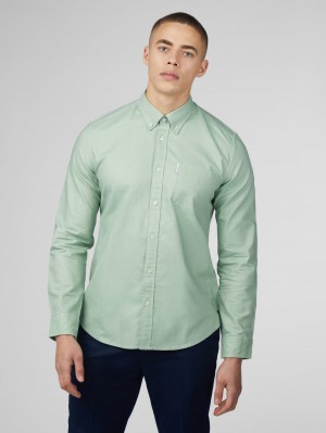 Green Ben Sherman Signature Oxford Shirts | KEHAMU-691