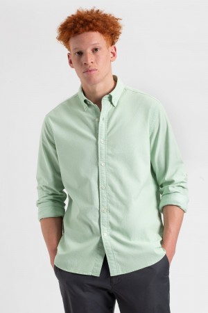 Green Ben Sherman St. Ives Resort Oxford Shirts | LGFBCI-297