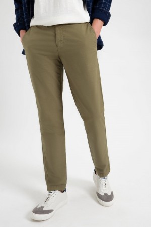 Light Olive Ben Sherman Beatnik Oxford Slim Taper Garment Dye Chino Pants | HOCMYL-870