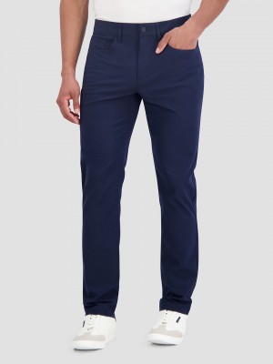 Navy Ben Sherman 4Way Stretch Tech Regular Pants | AZRVCL-109