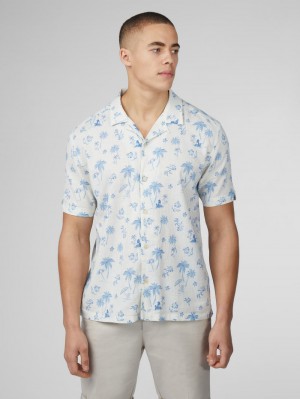 White Ben Sherman Signature Resort Shirts | NSHVQR-237