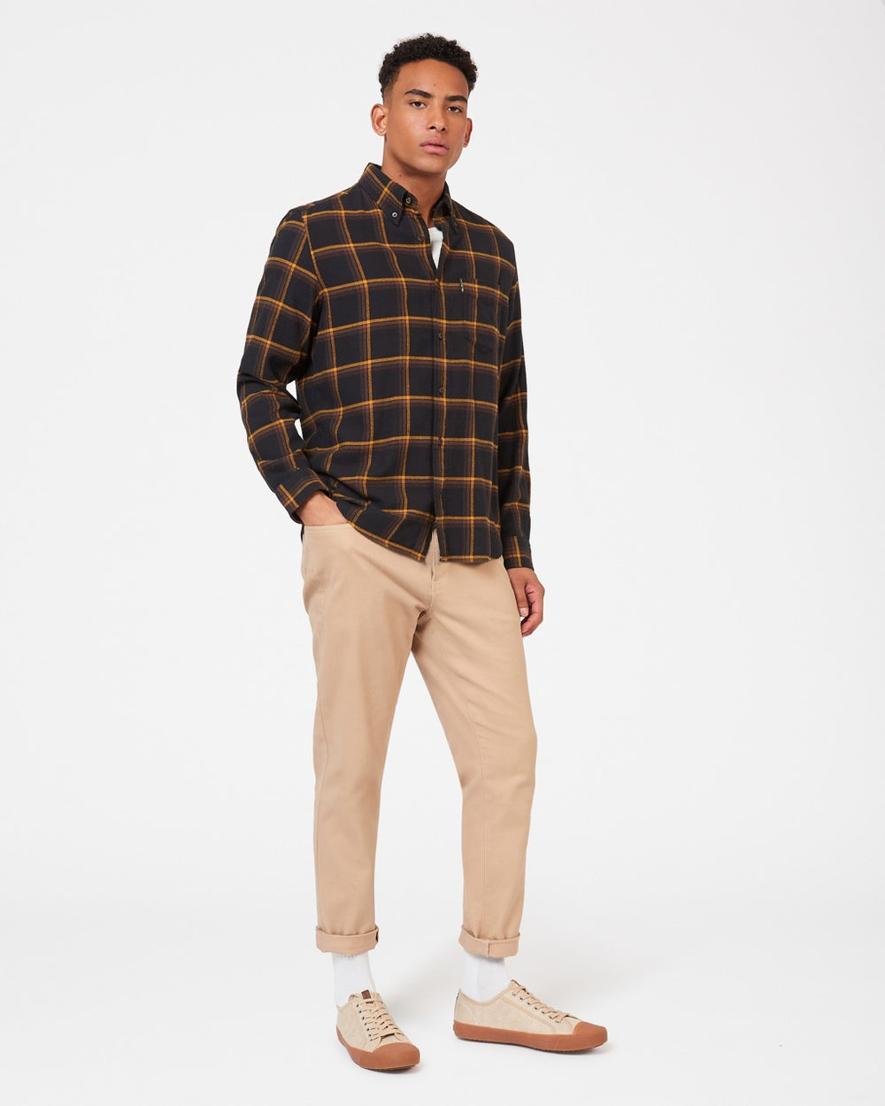 Black Ben Sherman Oversized Brushed Check Shirts | ZYIVJL-573