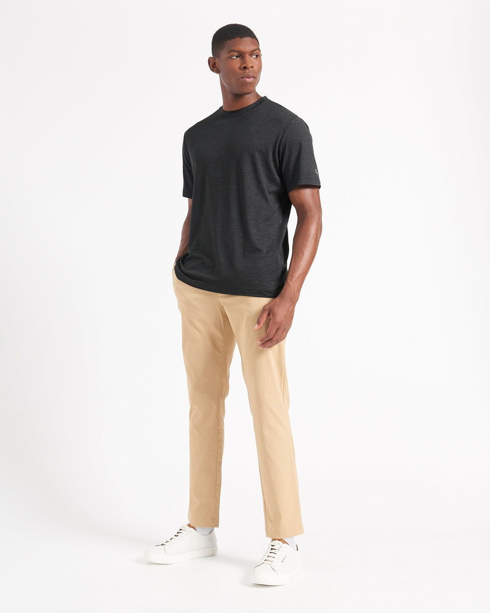 Black Ben Sherman Performance Stretch Marl T-Shirt | YZFDKA-938