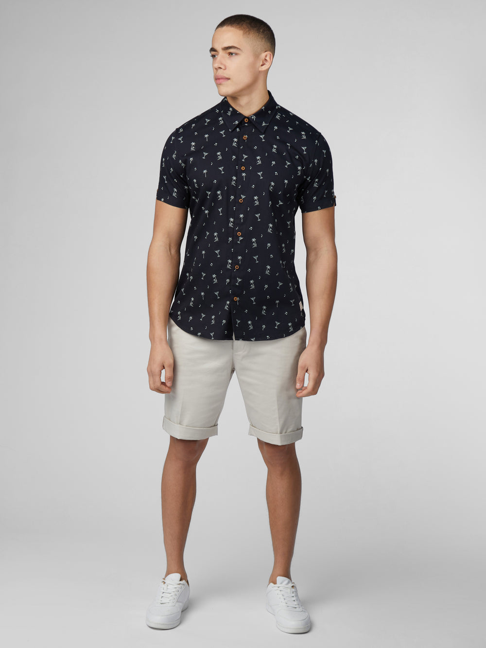 Black Ben Sherman Scattered Shirts | QHNUJL-912