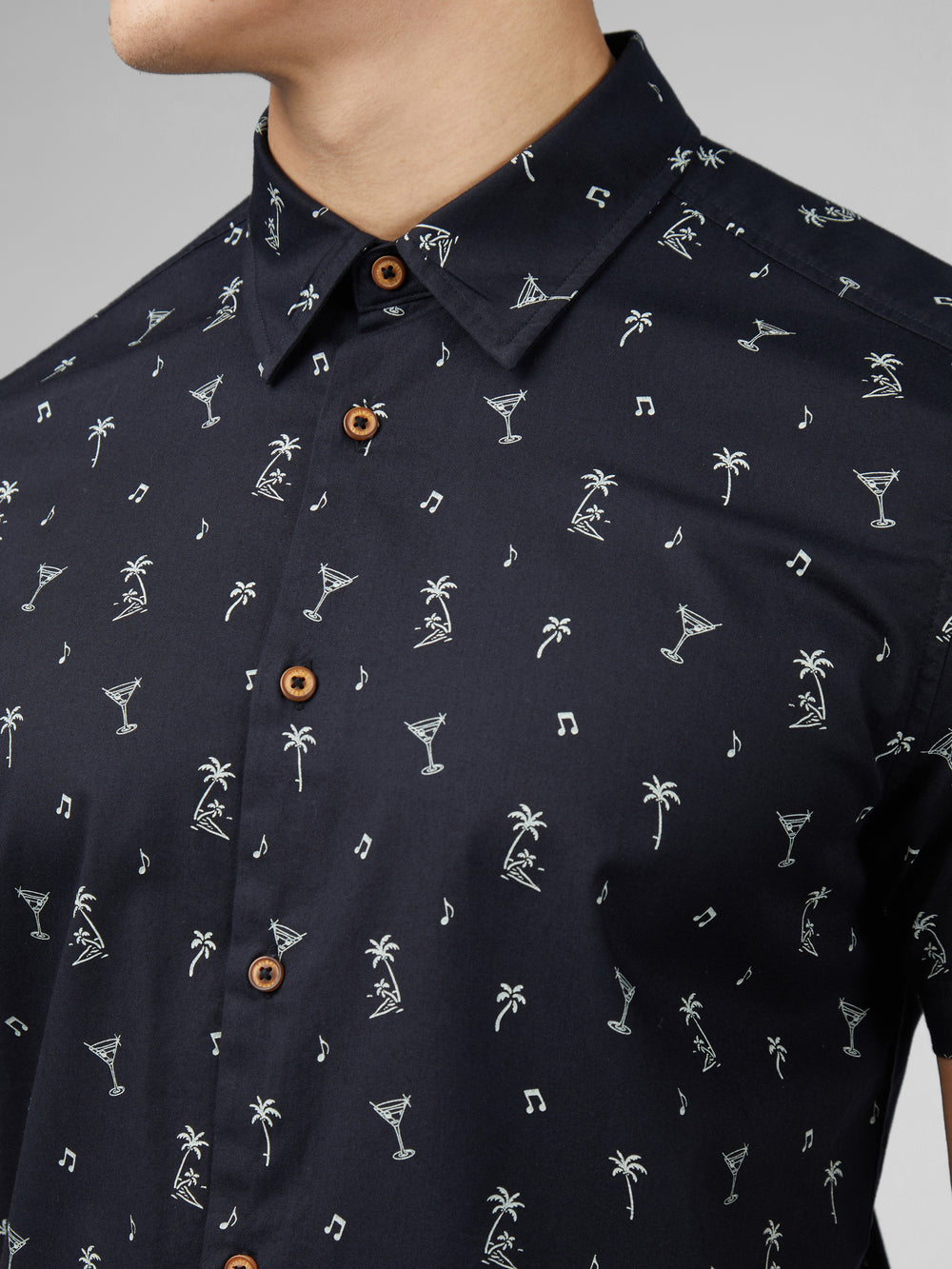 Black Ben Sherman Scattered Shirts | QHNUJL-912