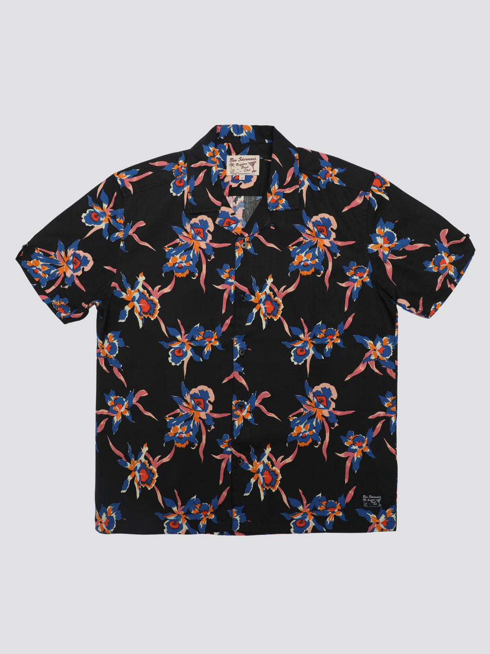 Black Ben Sherman Signature Botanical Print Shirts | ONAMCD-083