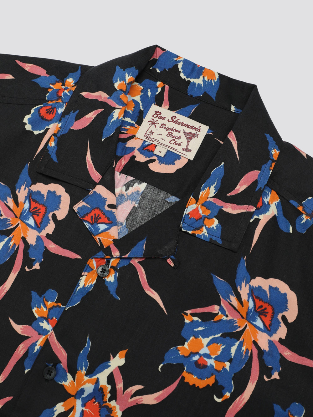 Black Ben Sherman Signature Botanical Print Shirts | ONAMCD-083