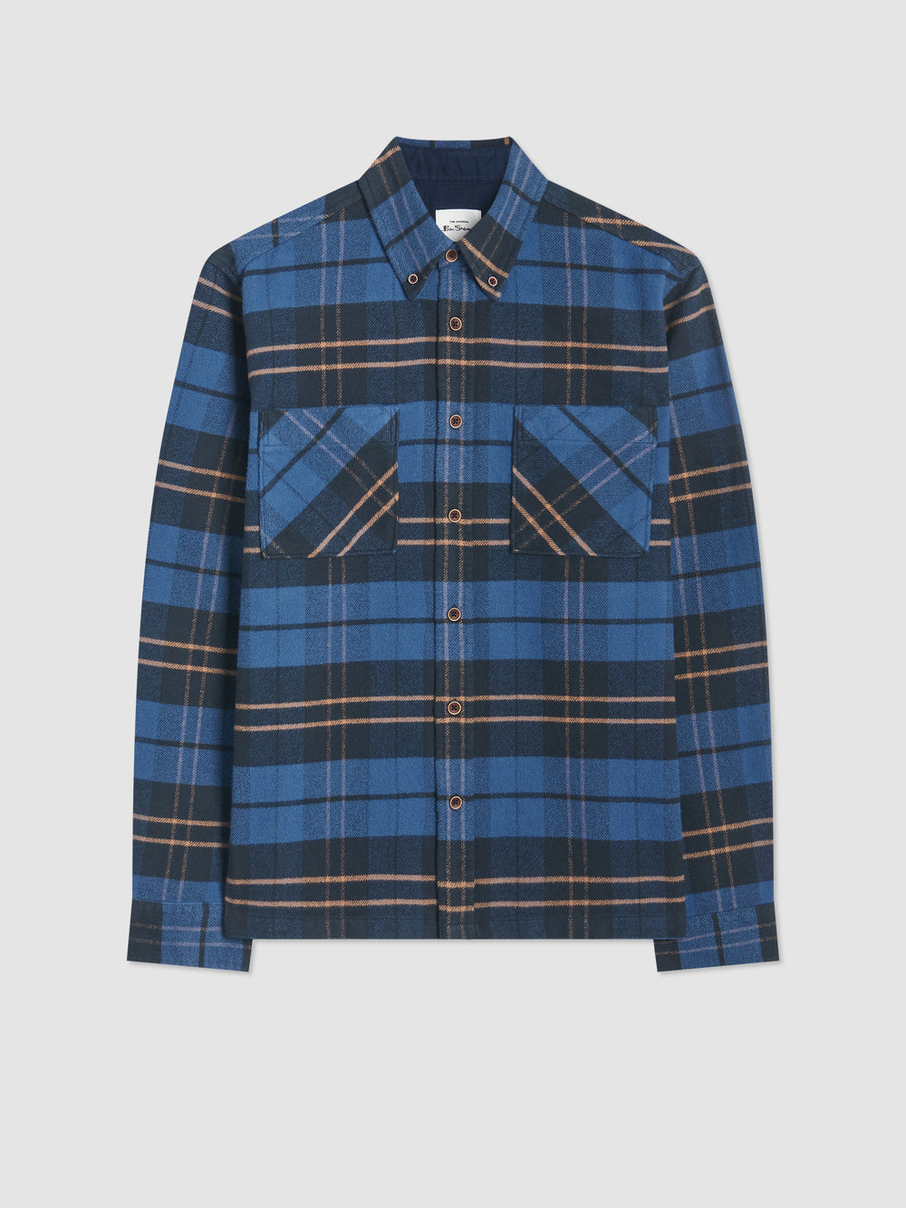 Blue Ben Sherman Brushed Ivy Check Shirts | FHDCRJ-392