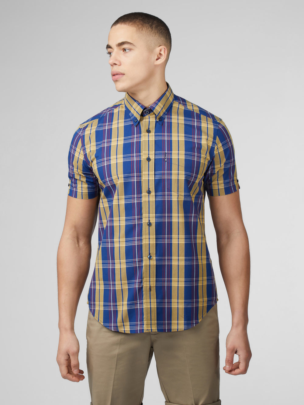 Blue Ben Sherman Signature Irregular Check Shirts | DYVXTL-957