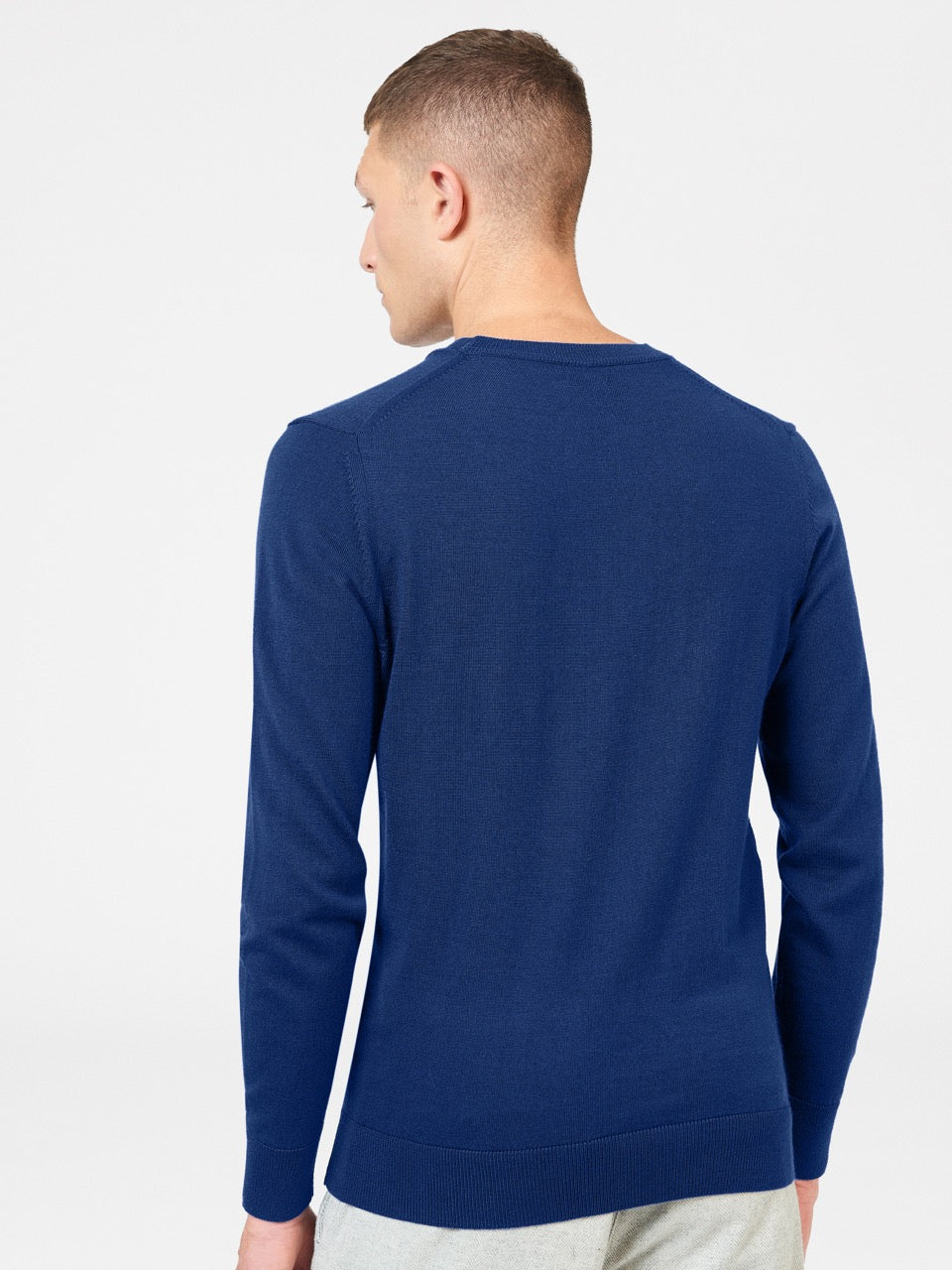 Blue Ben Sherman Signature Merino Crewneck Knitwear | CHLYUF-592