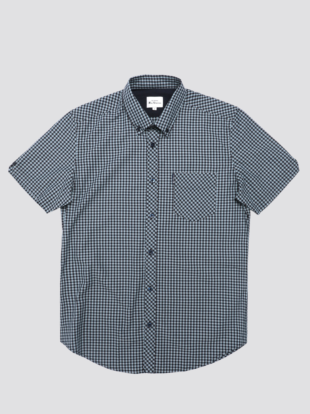 Blue Ben Sherman Signature Short Sleeve Gingham Shirts | ALVJTF-765