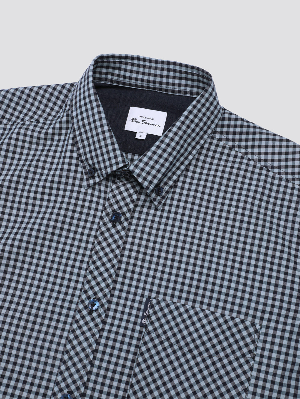 Blue Ben Sherman Signature Short Sleeve Gingham Shirts | ALVJTF-765