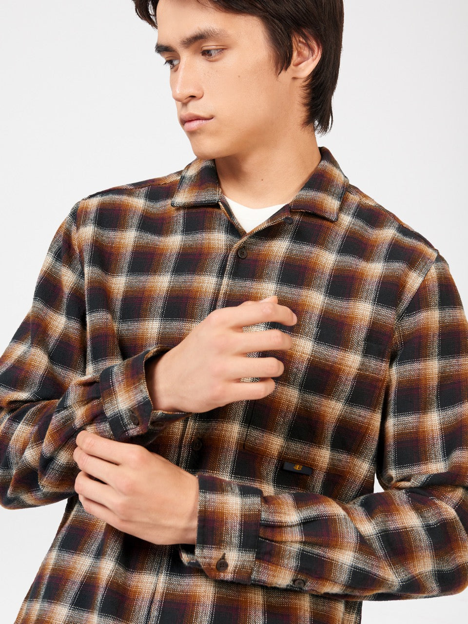 Brown Ben Sherman B by Ben Sherman Ombre Check Shirts | AFJWPM-819