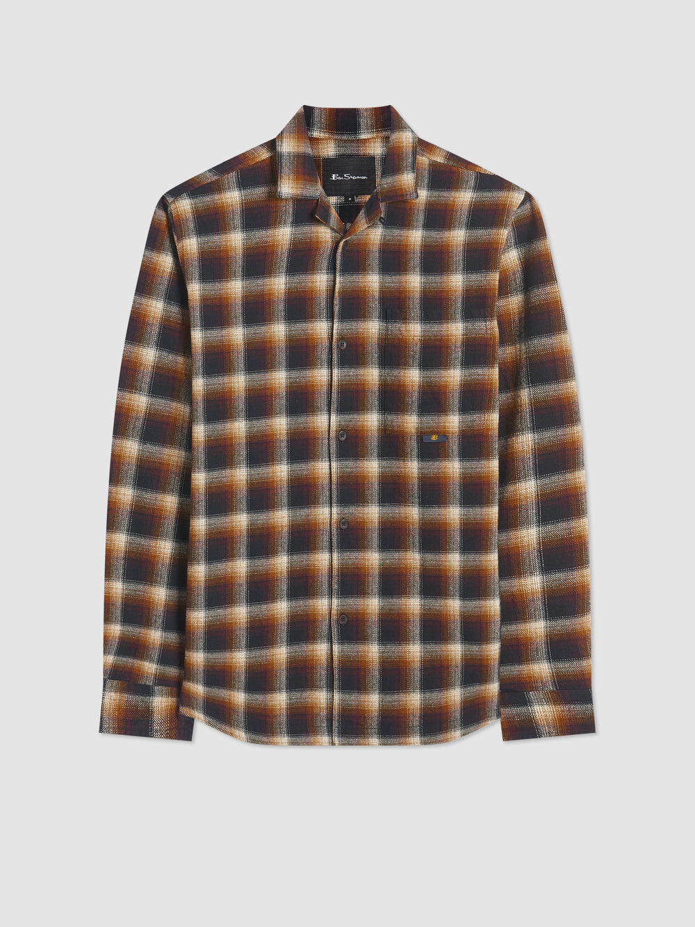 Brown Ben Sherman B by Ben Sherman Ombre Check Shirts | AFJWPM-819