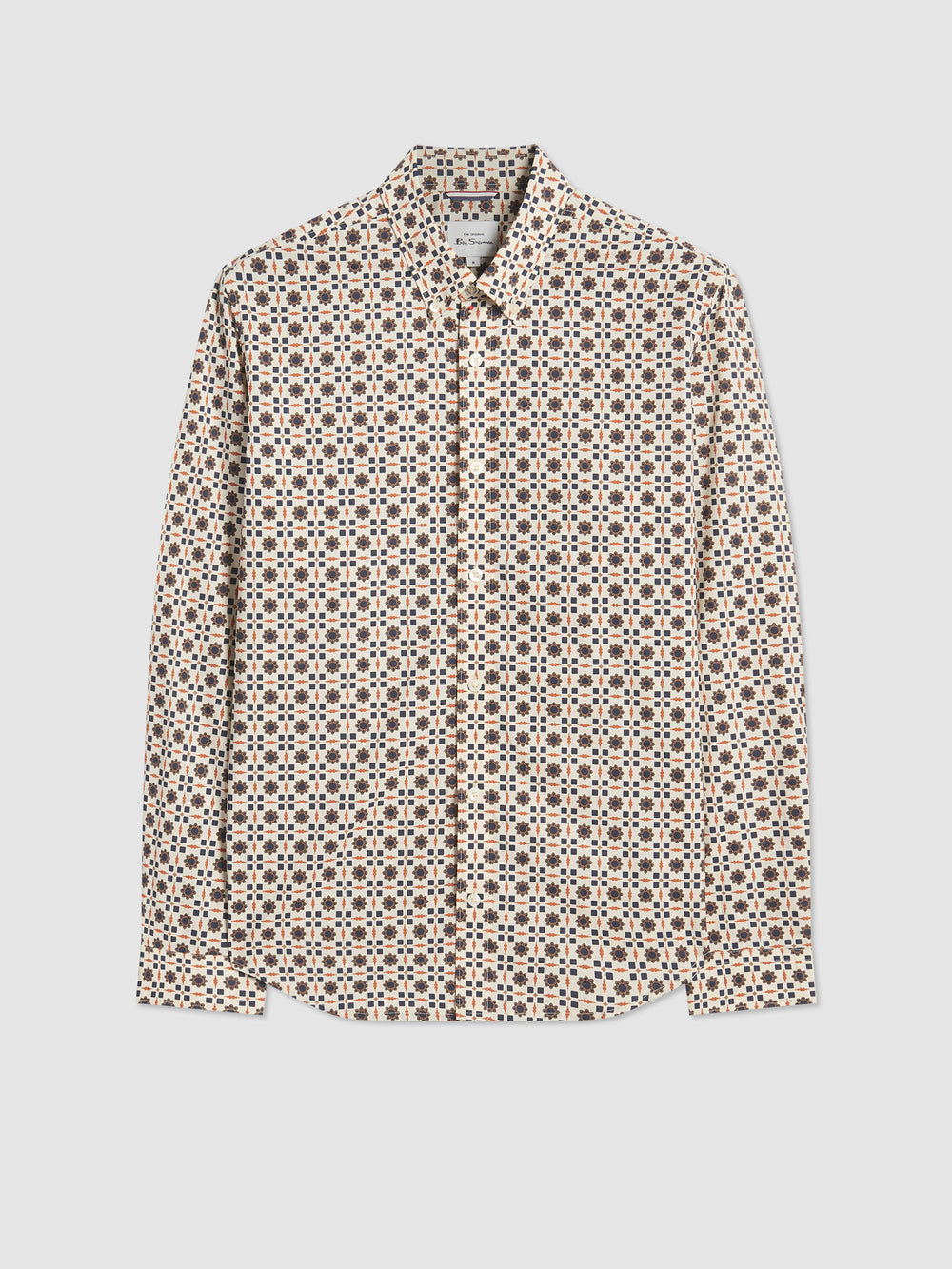 Brown Ben Sherman Retro Foulard Print Slim Fit Shirts | EVLZTR-968