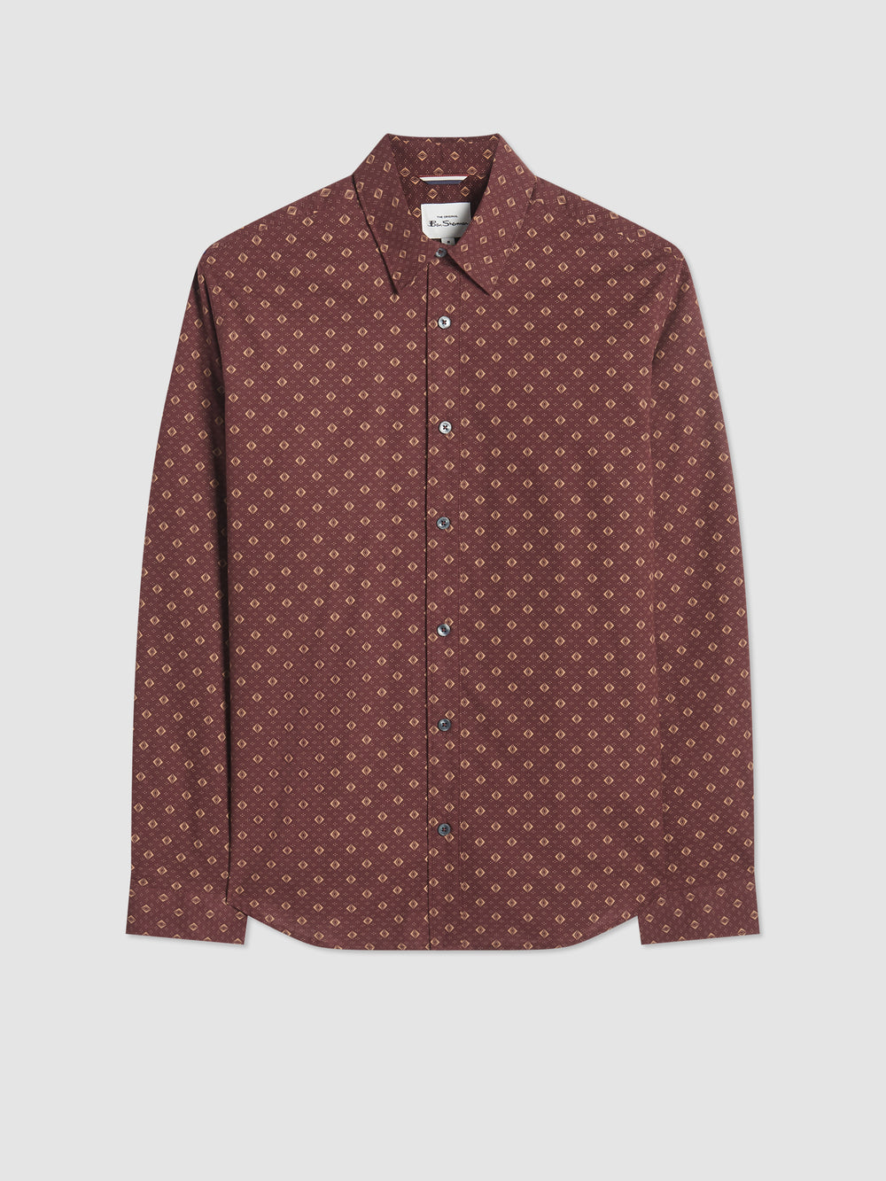 Brown Ben Sherman Signature Geo Shirts | YGBXNT-173