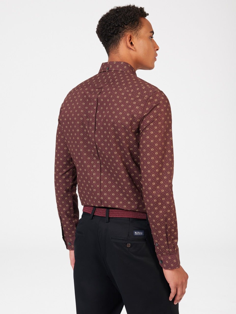 Brown Ben Sherman Signature Geo Shirts | YGBXNT-173