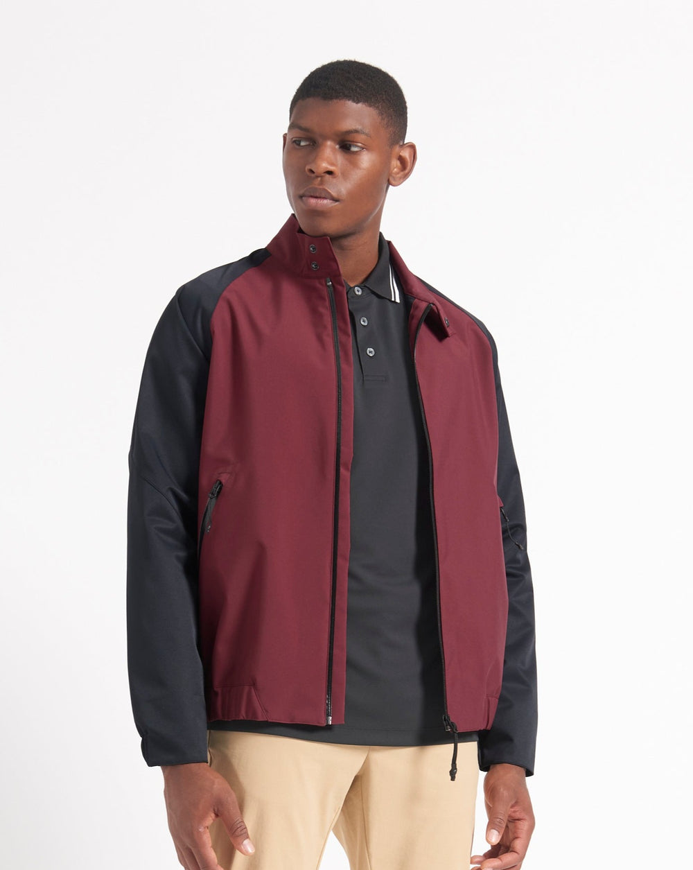 Burgundy Ben Sherman Waterproof Harrington Jackets | XILWZN-569