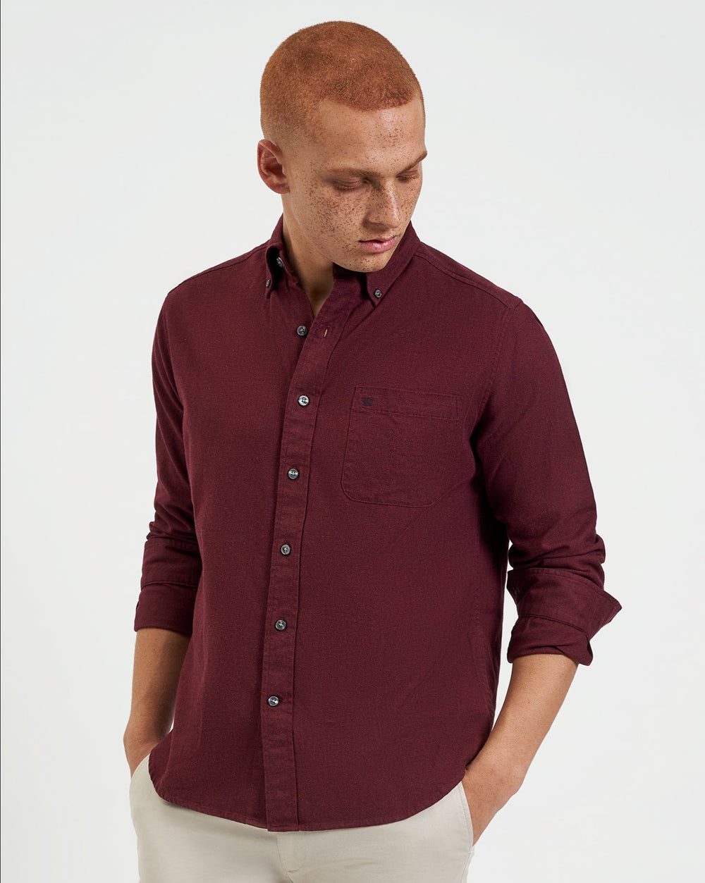 Burgundy / Navy / Beige Ben Sherman Uniform Flannel Shirts | AMIFTX-578