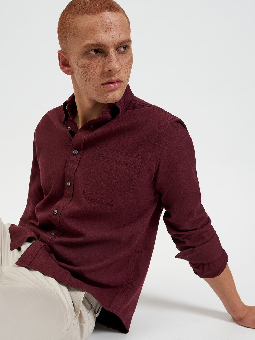 Burgundy / Navy / Beige Ben Sherman Uniform Flannel Shirts | AMIFTX-578