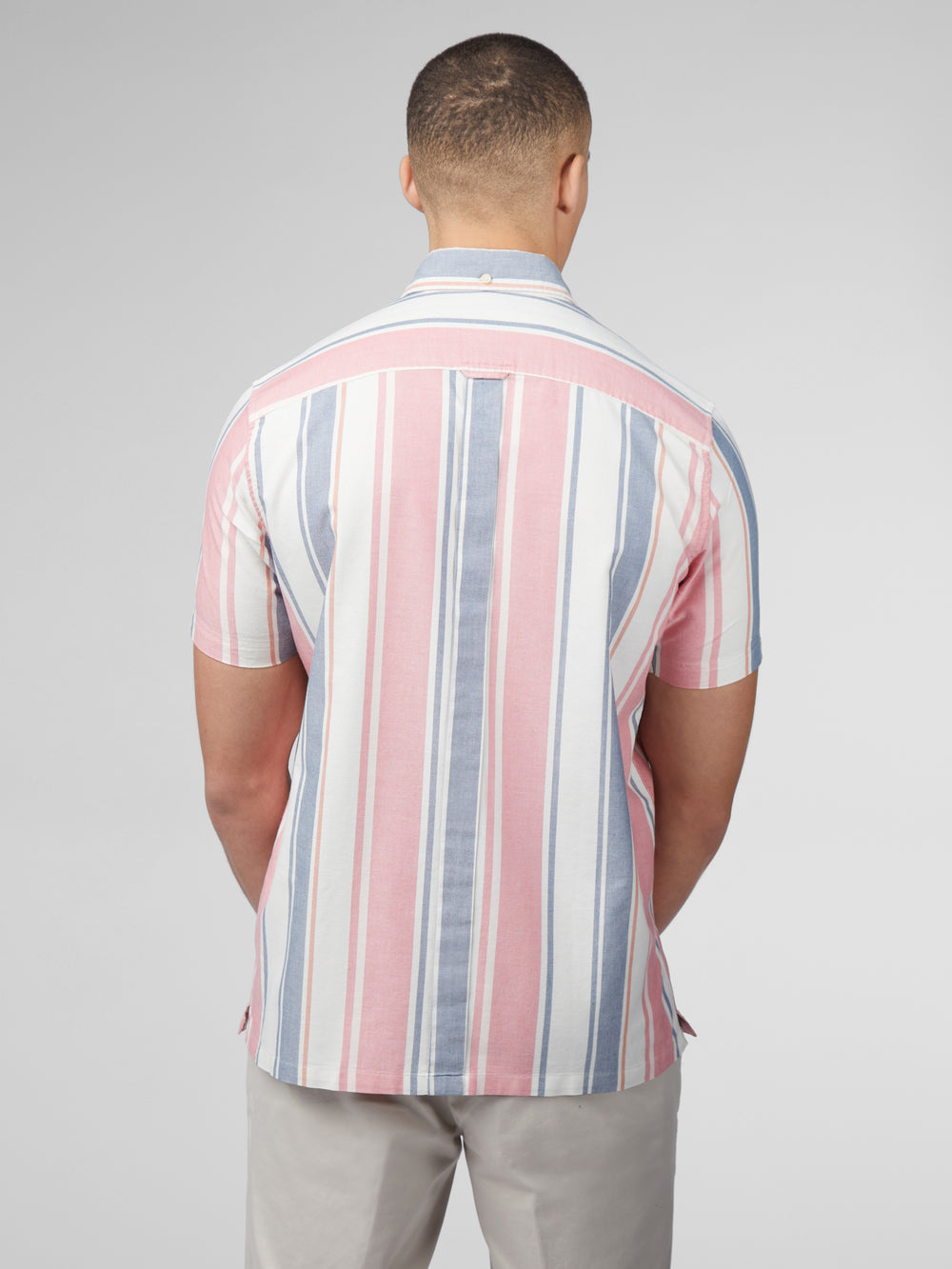 Dark Pink Ben Sherman Signature Multicolor Stripe Shirts | GQUNEB-421