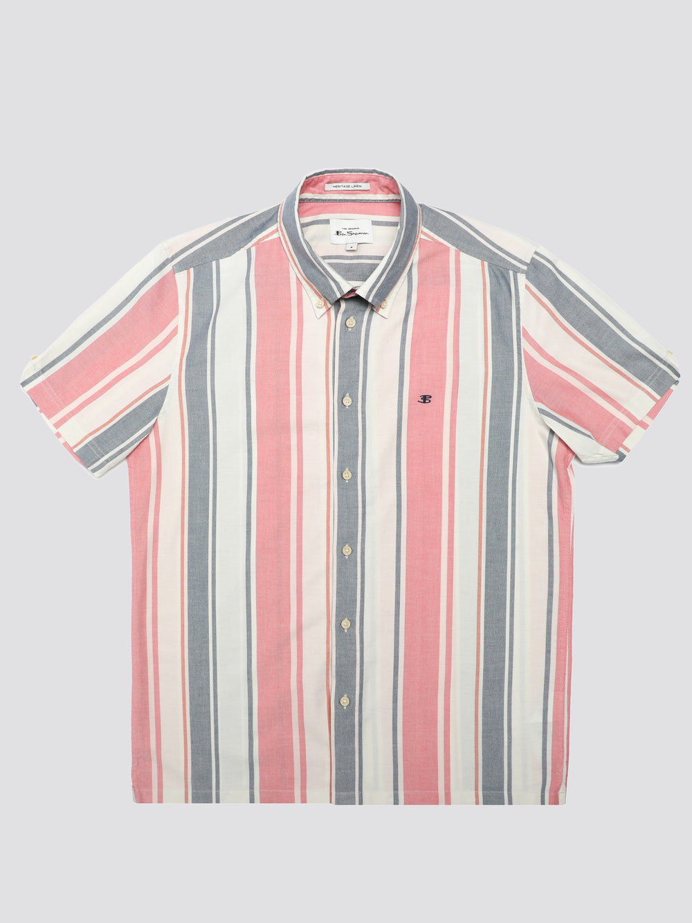 Dark Pink Ben Sherman Signature Multicolor Stripe Shirts | GQUNEB-421