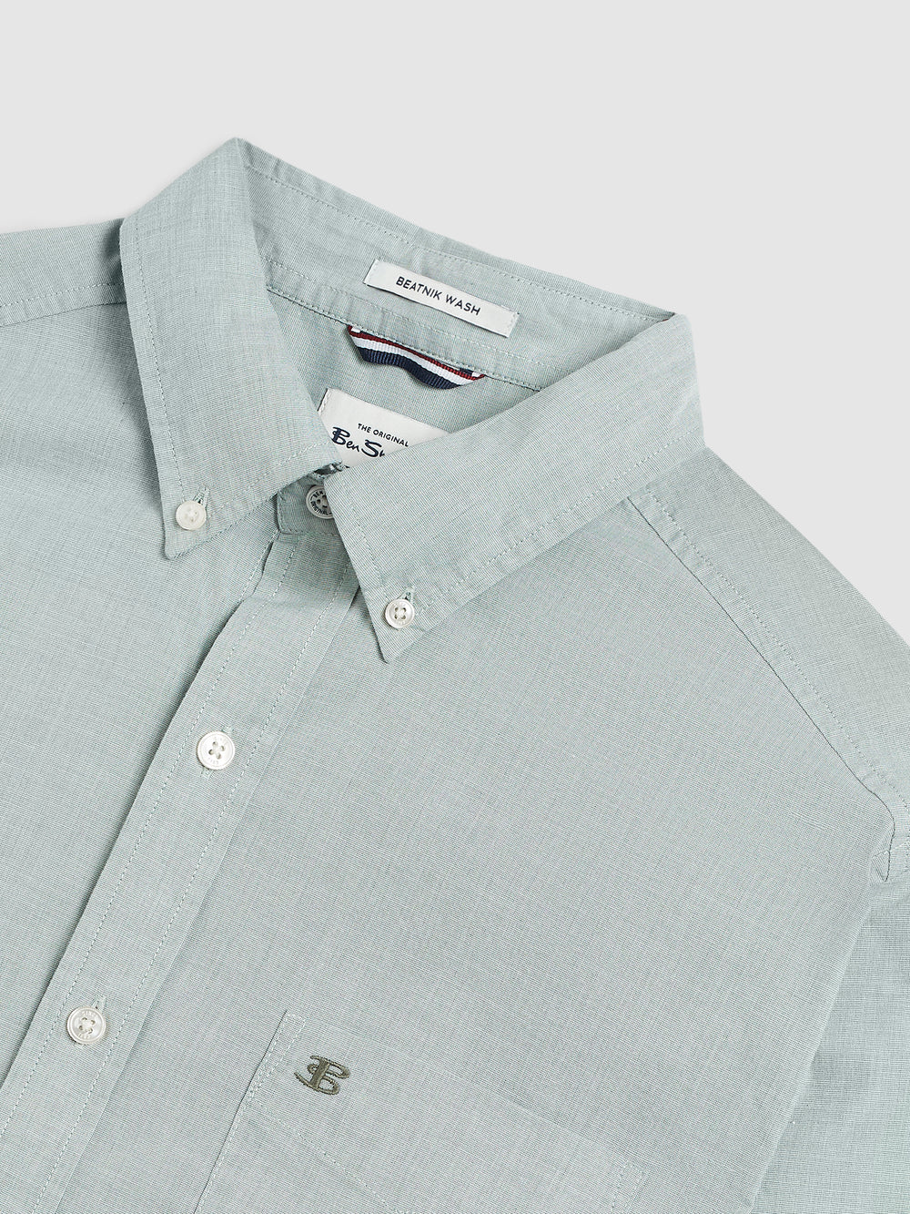 Green Ben Sherman Brighton Oxford Organic Green Shirts | XRUMWS-896