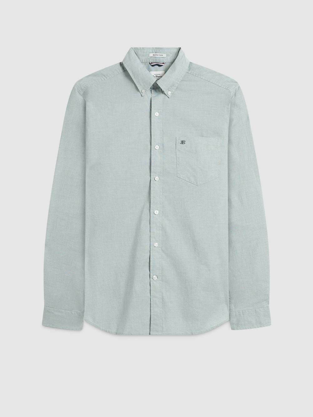 Green Ben Sherman Brighton Oxford Organic Green Shirts | XRUMWS-896