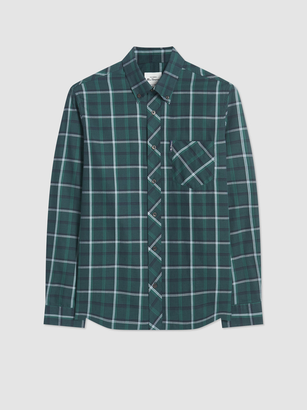 Green Ben Sherman Grid Check Shirts | OWNCKG-341