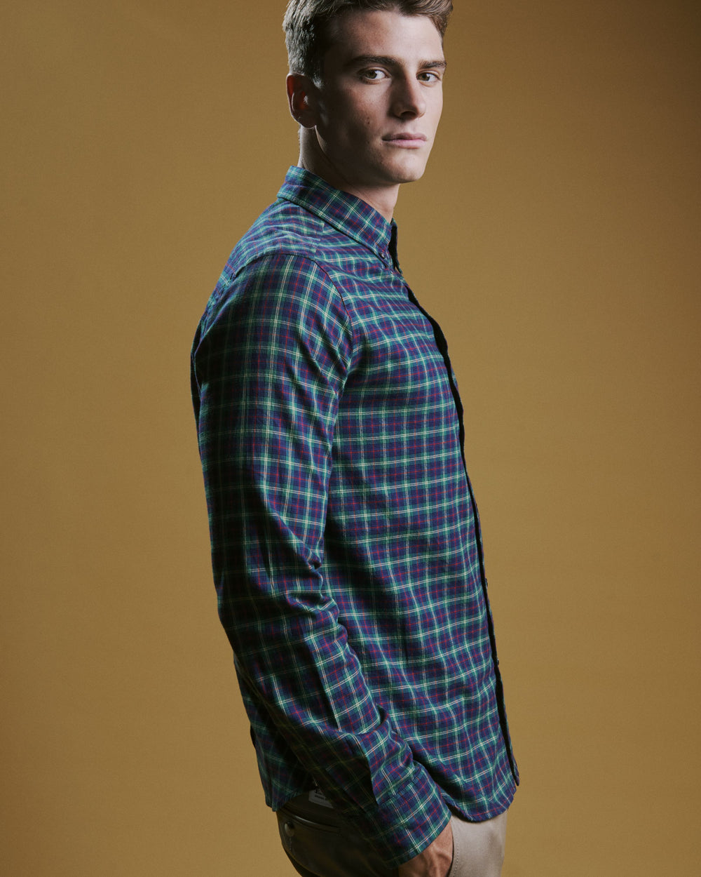 Green Ben Sherman House Tartan Twill Shirts | GQUJCM-748