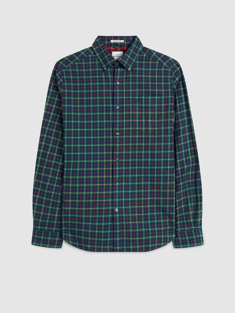 Green Ben Sherman House Tartan Twill Shirts | GQUJCM-748