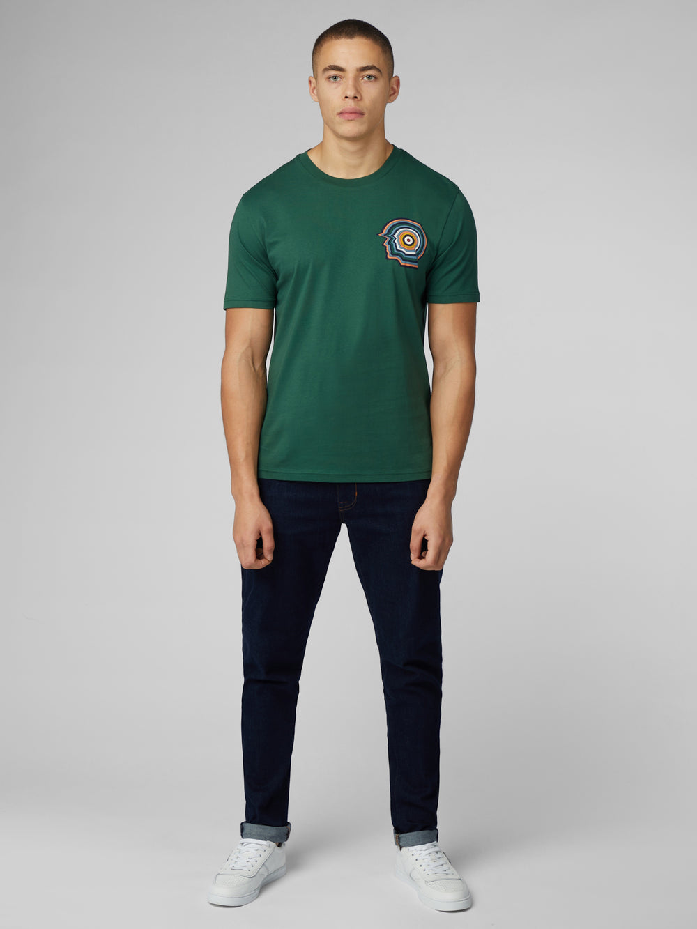 Green Ben Sherman Signature Mod Head T-Shirt | ZCJHEV-643