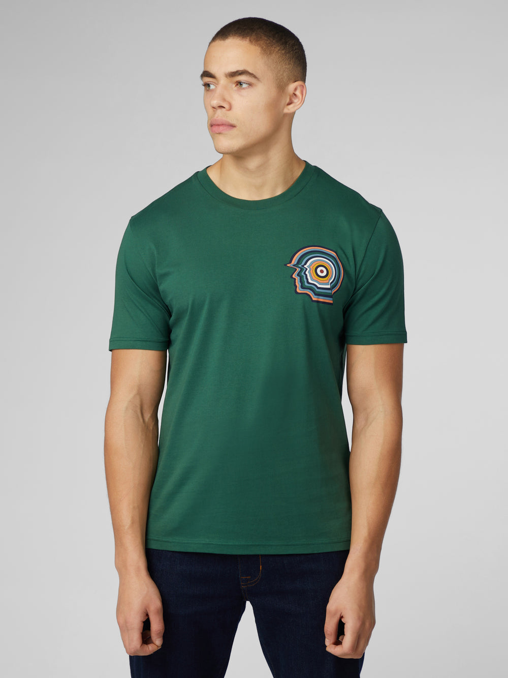 Green Ben Sherman Signature Mod Head T-Shirt | ZCJHEV-643