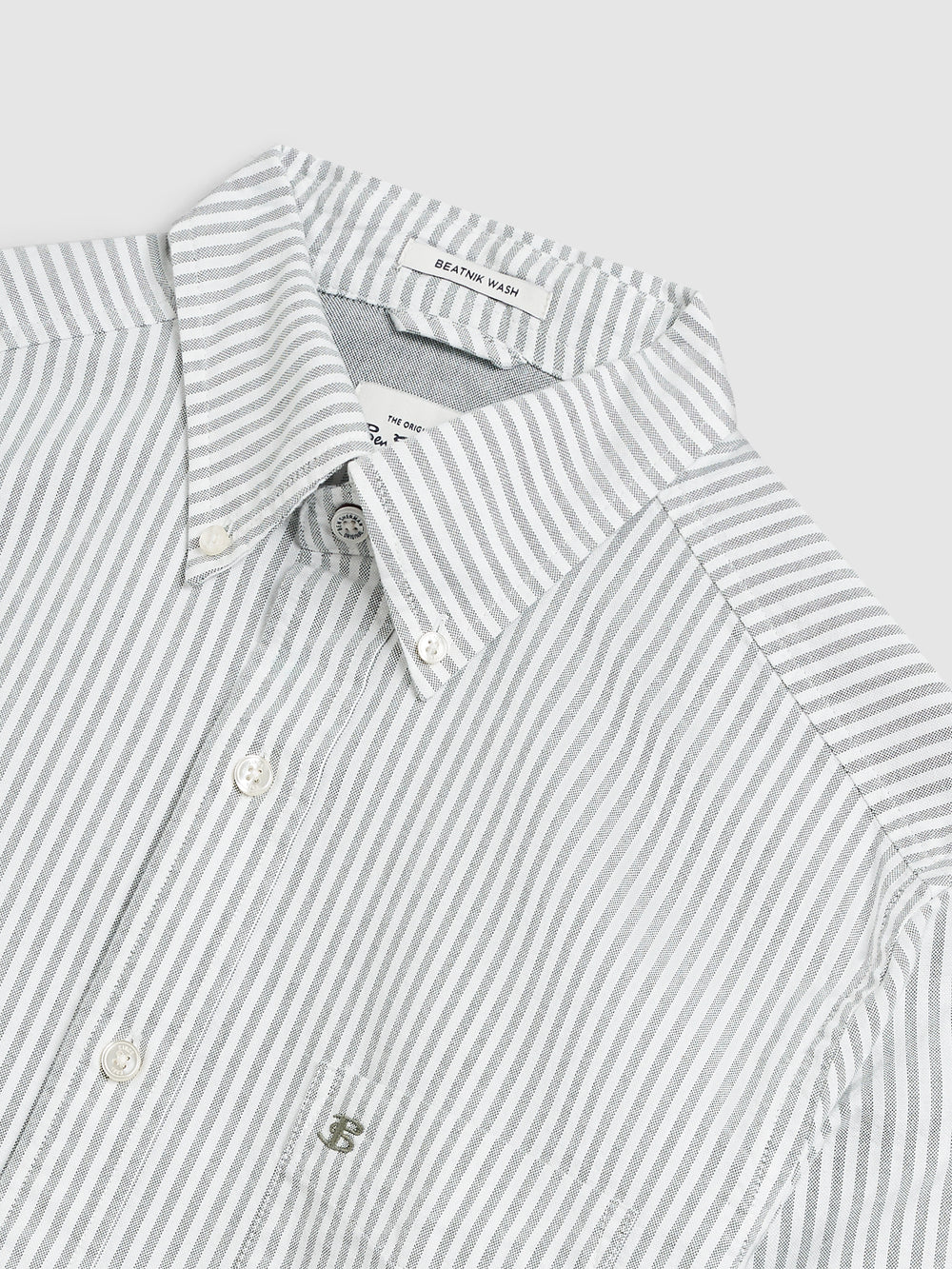 Green Stripes Ben Sherman Brighton Oxford Organic Stripe Green Bengal Stripe Shirts | CETFRI-128