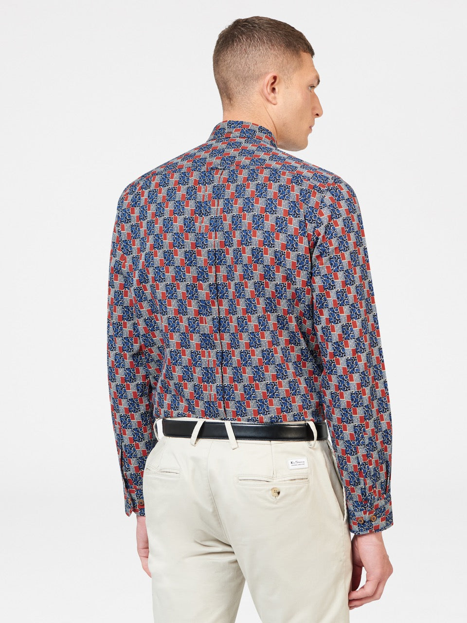 Indigo Ben Sherman 1950s Checkerboard Shirts | IWBSLK-816