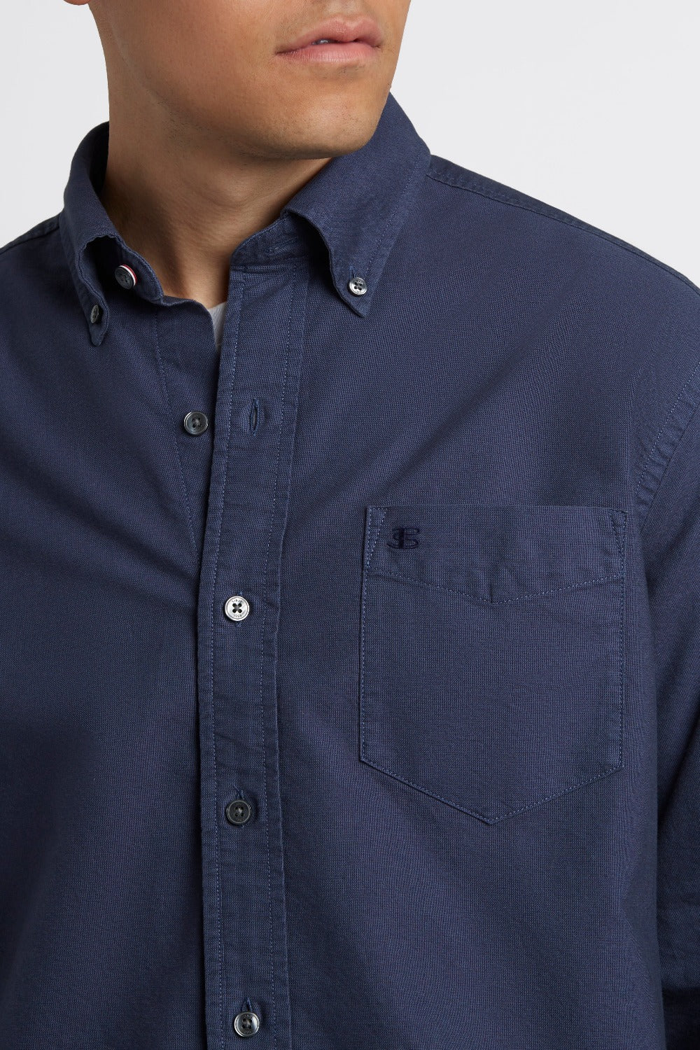 Indigo Ben Sherman Beatnik Oxford Garment Dye Shirts | NXOEGI-819