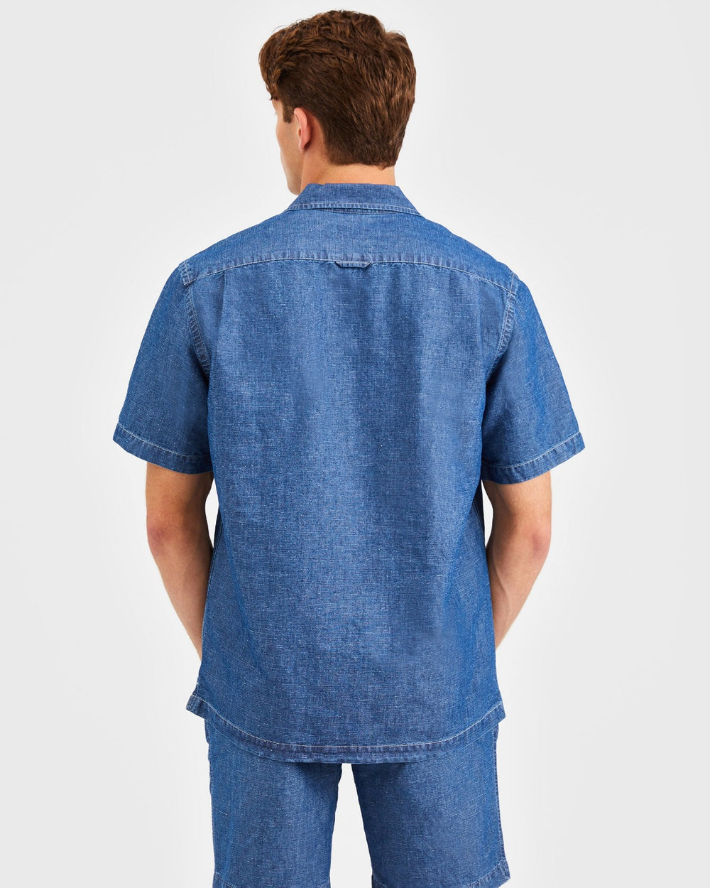 Indigo Ben Sherman Hastings Garment Dye Chambray Shirts | KINUEM-765