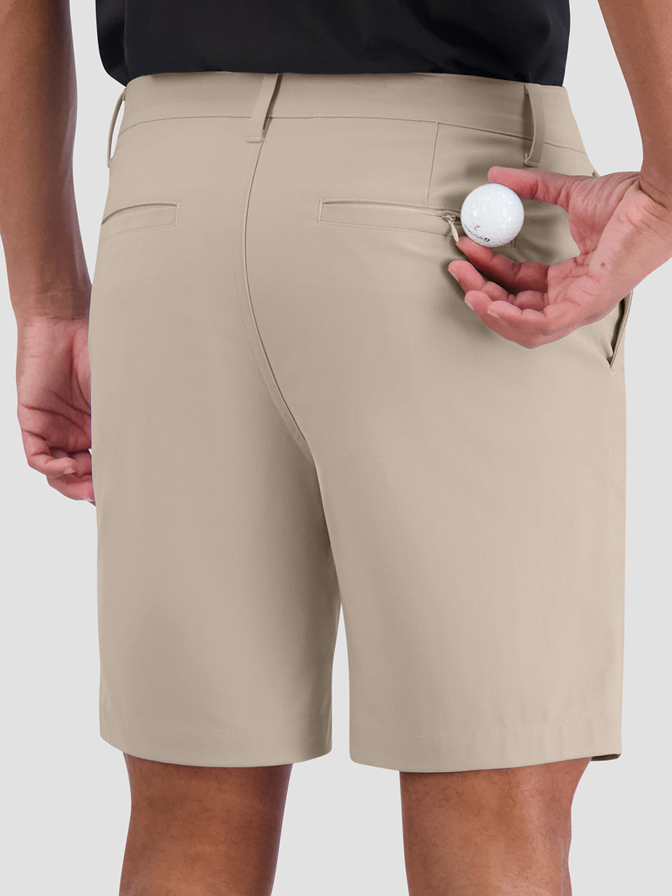 Khaki Ben Sherman 4Way Stretch Tech Shorts | TYNLZJ-703