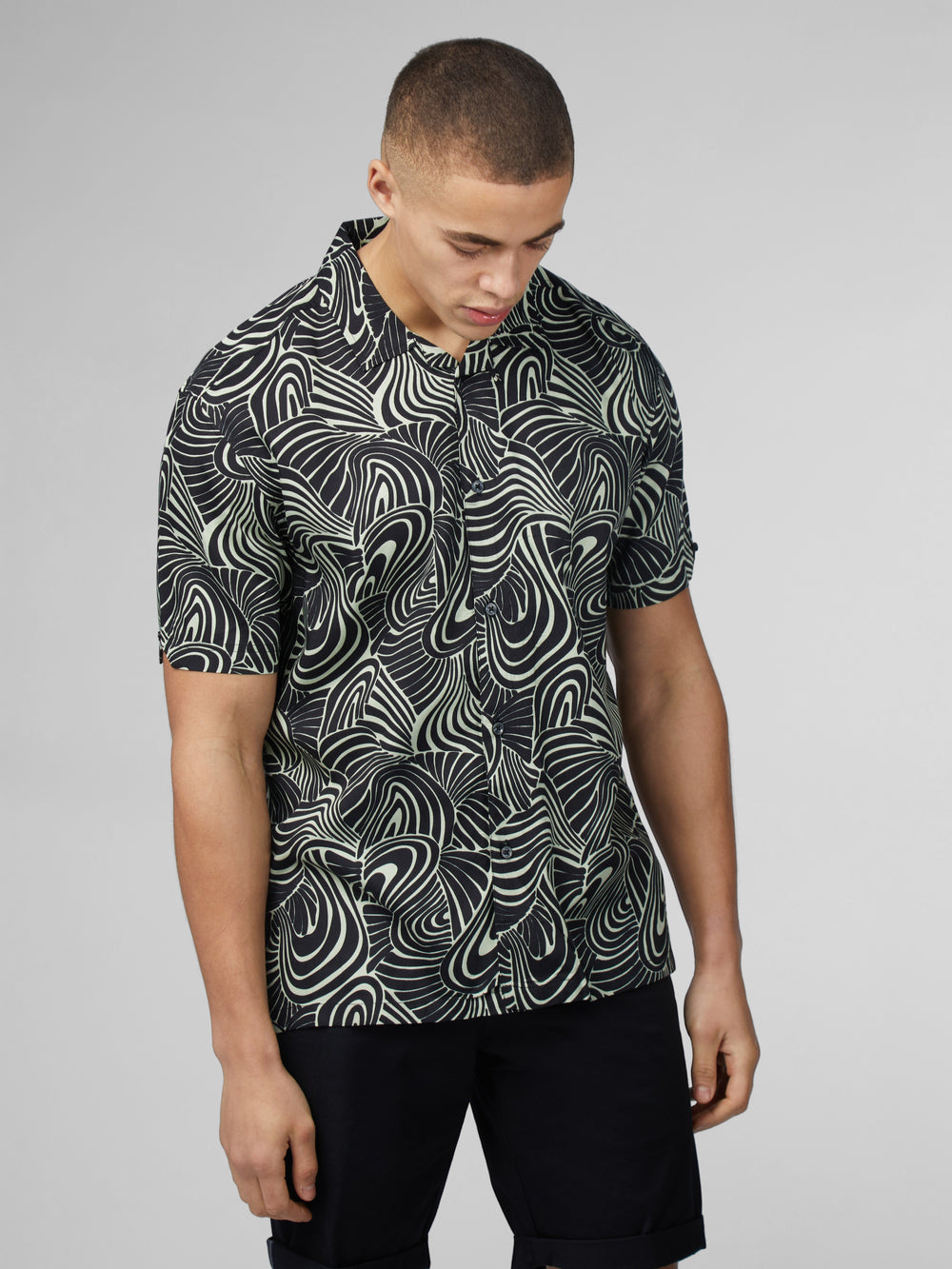 Mint Ben Sherman B by Ben Sherman Psychedelic Swirl Print Shirts | TQJOKM-125