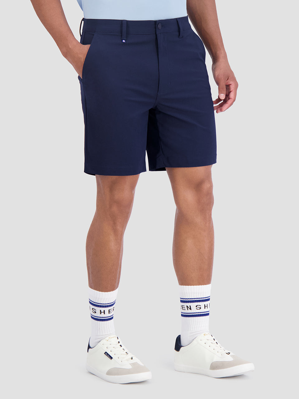 Navy Ben Sherman 4Way Stretch Tech Shorts | VWKLXN-967