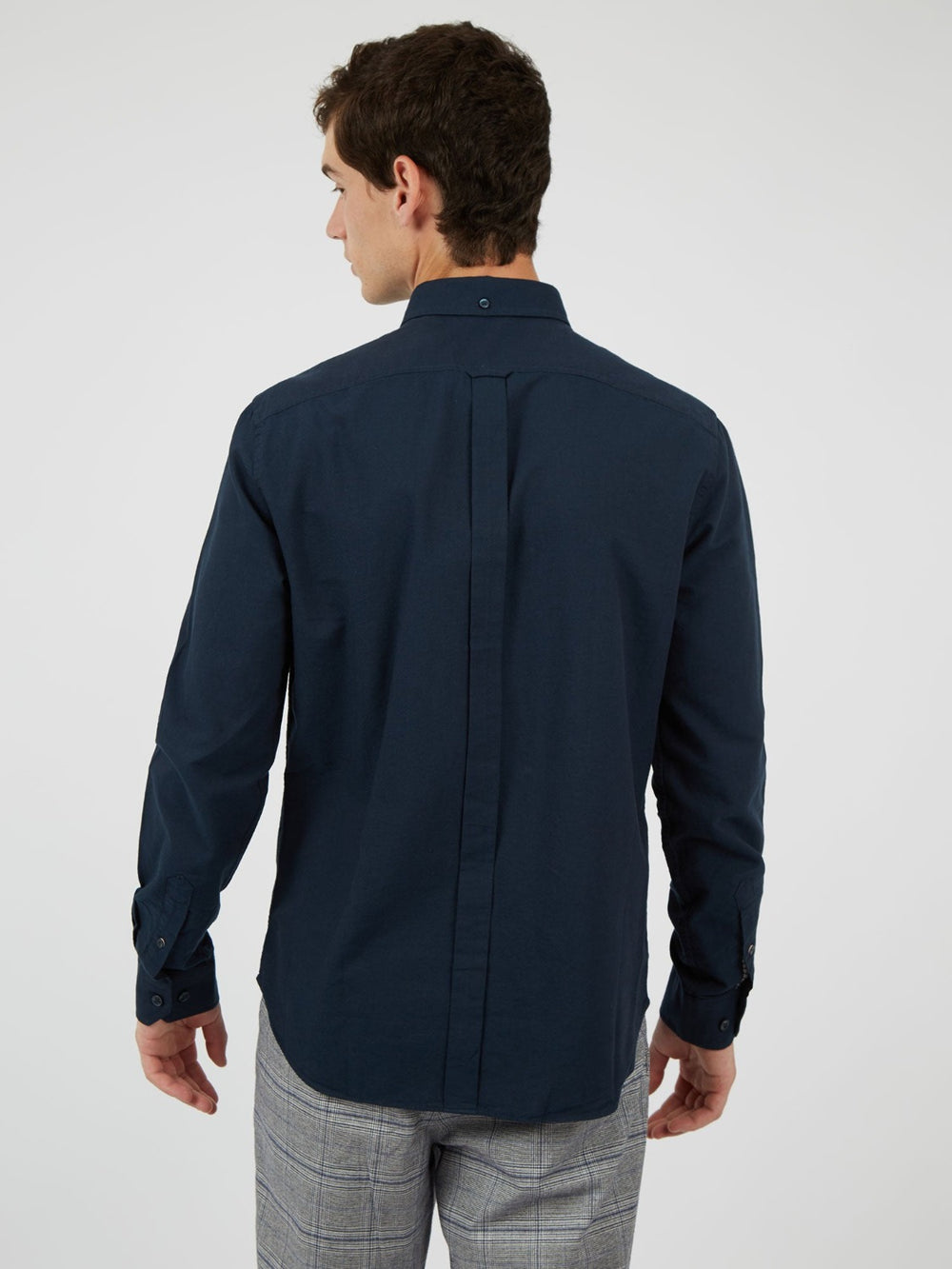 Navy Ben Sherman Signature Organic Oxford Shirts | CSVULA-301