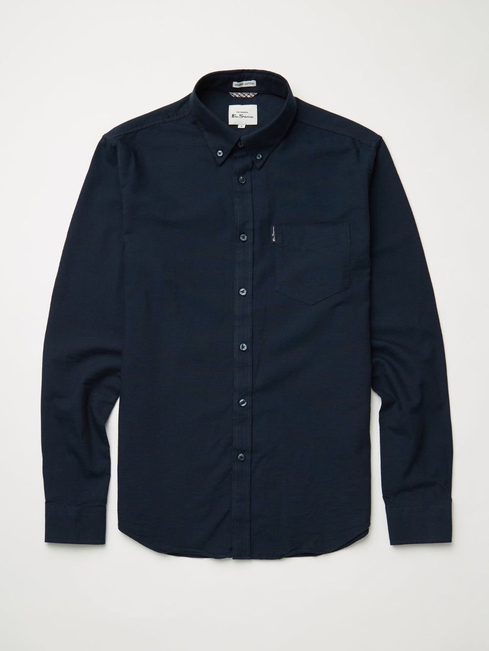 Navy Ben Sherman Signature Organic Oxford Shirts | CSVULA-301