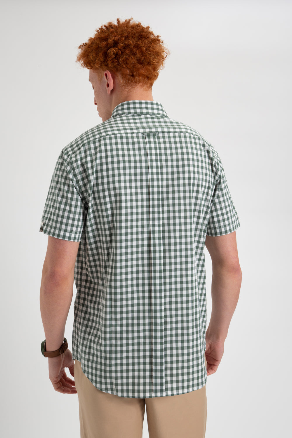 Olive Ben Sherman House Poplin Gingham Shirts | JZCTLE-735