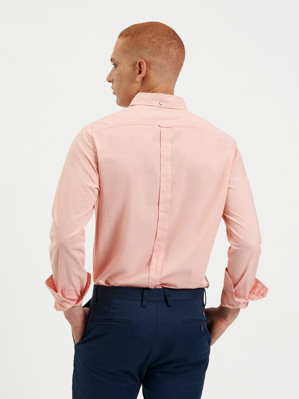 Orange Ben Sherman Beatnik Wash Long-Sleeve Shirts | NBUHJX-908