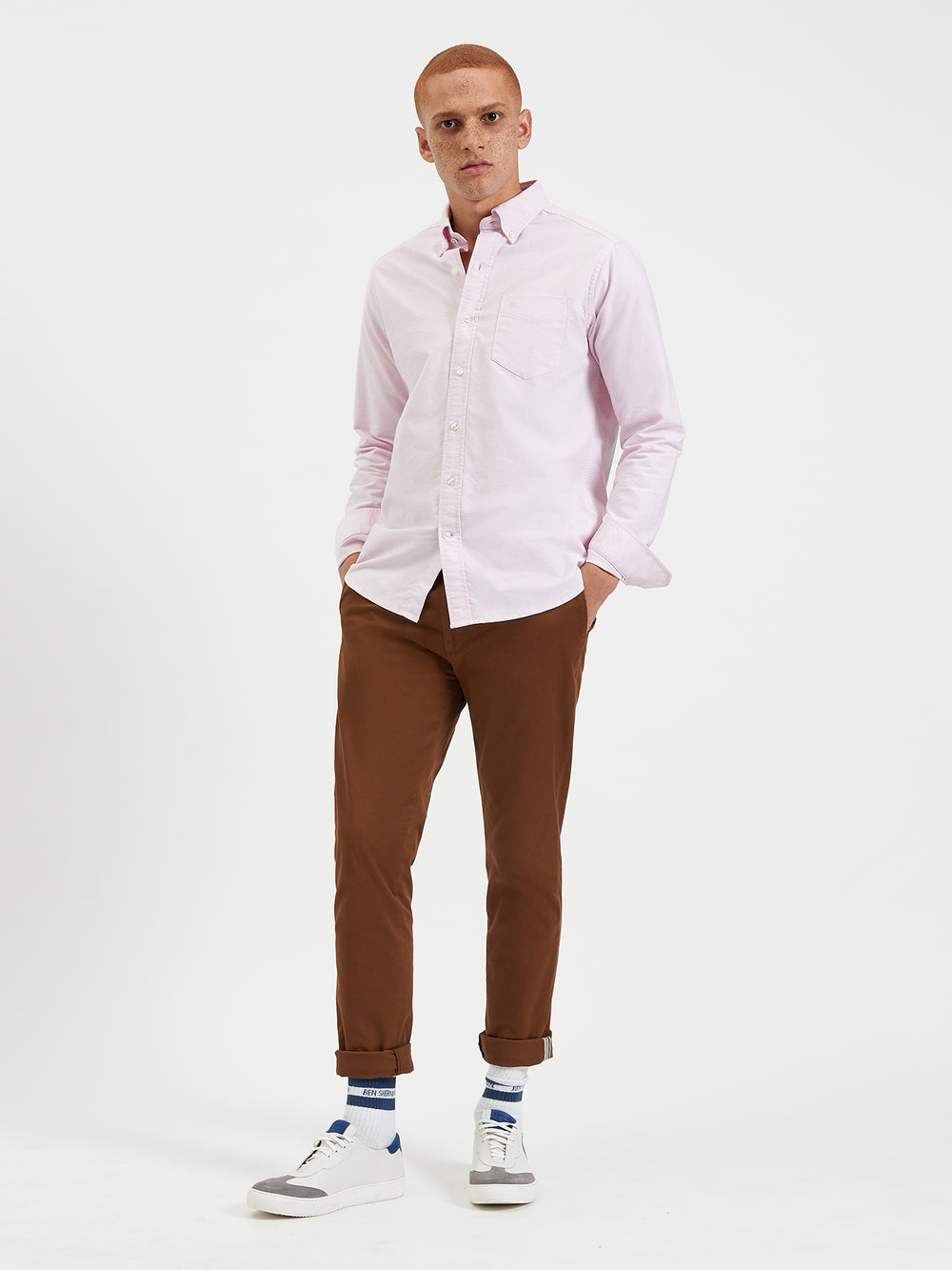 Pink Ben Sherman Brighton Oxford Organic Shirts | BXFTYN-023